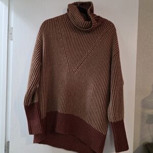 Cozy Turtleneck Sweater - Brown